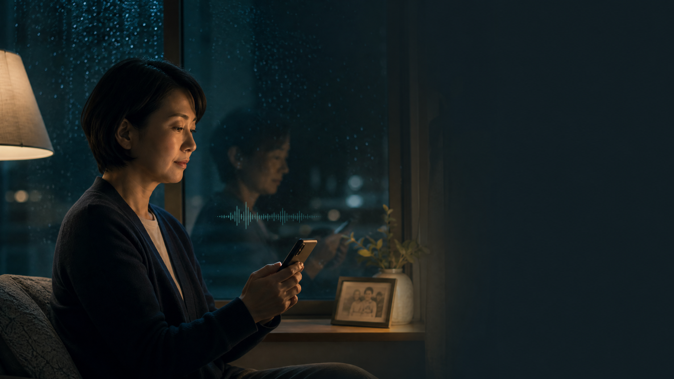 夜の静かな食卓で家族の声と言葉に向き合う会話の時間